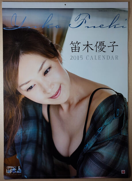 笛木優子 2015年 カレンダー B2サイズ ８枚綴り。未使用美品。ハゴロモ TRY-X