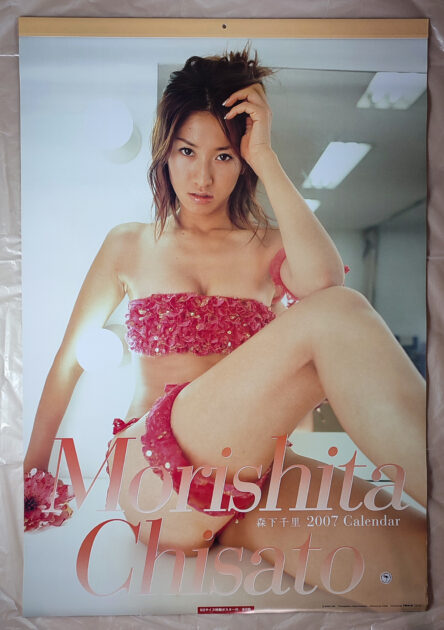 森下千里 2007年 カレンダー B2サイズ 8枚綴り。未使用品。ハゴロモ TRY-X