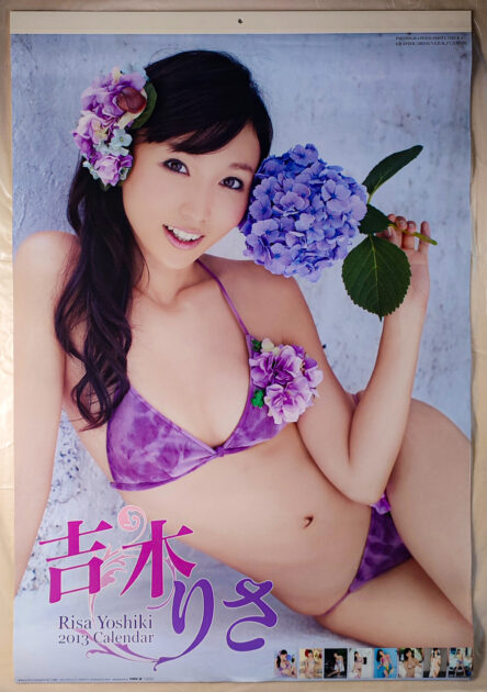 吉木りさ 2013年 カレンダー B2サイズ 8枚綴り。未使用品。ハゴロモ TRY-X